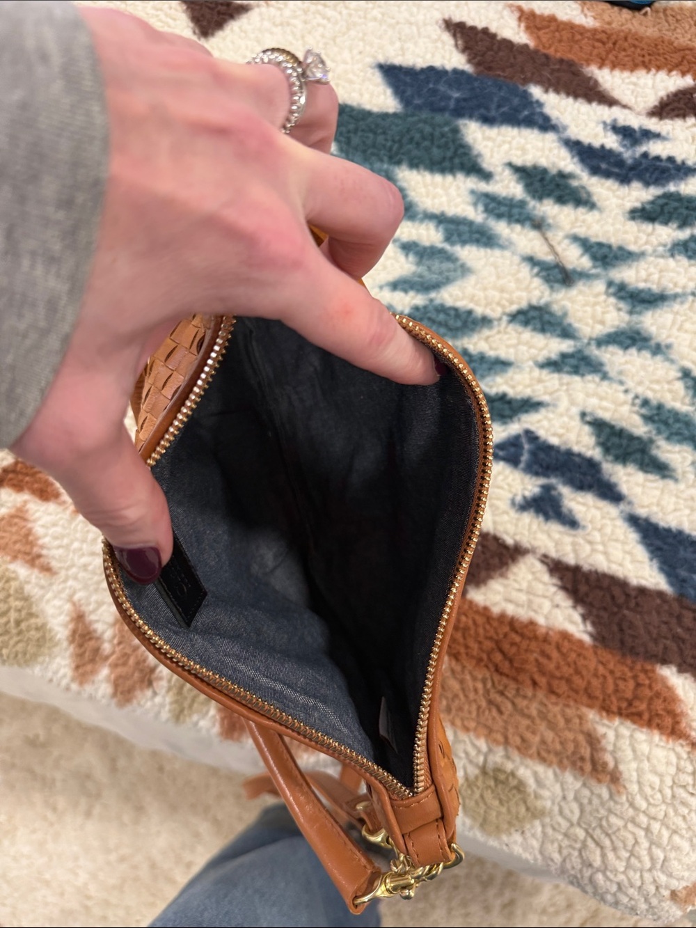 Clare V. Petite Moyen Crossbody Bag in Tan - Picture 8 of 8